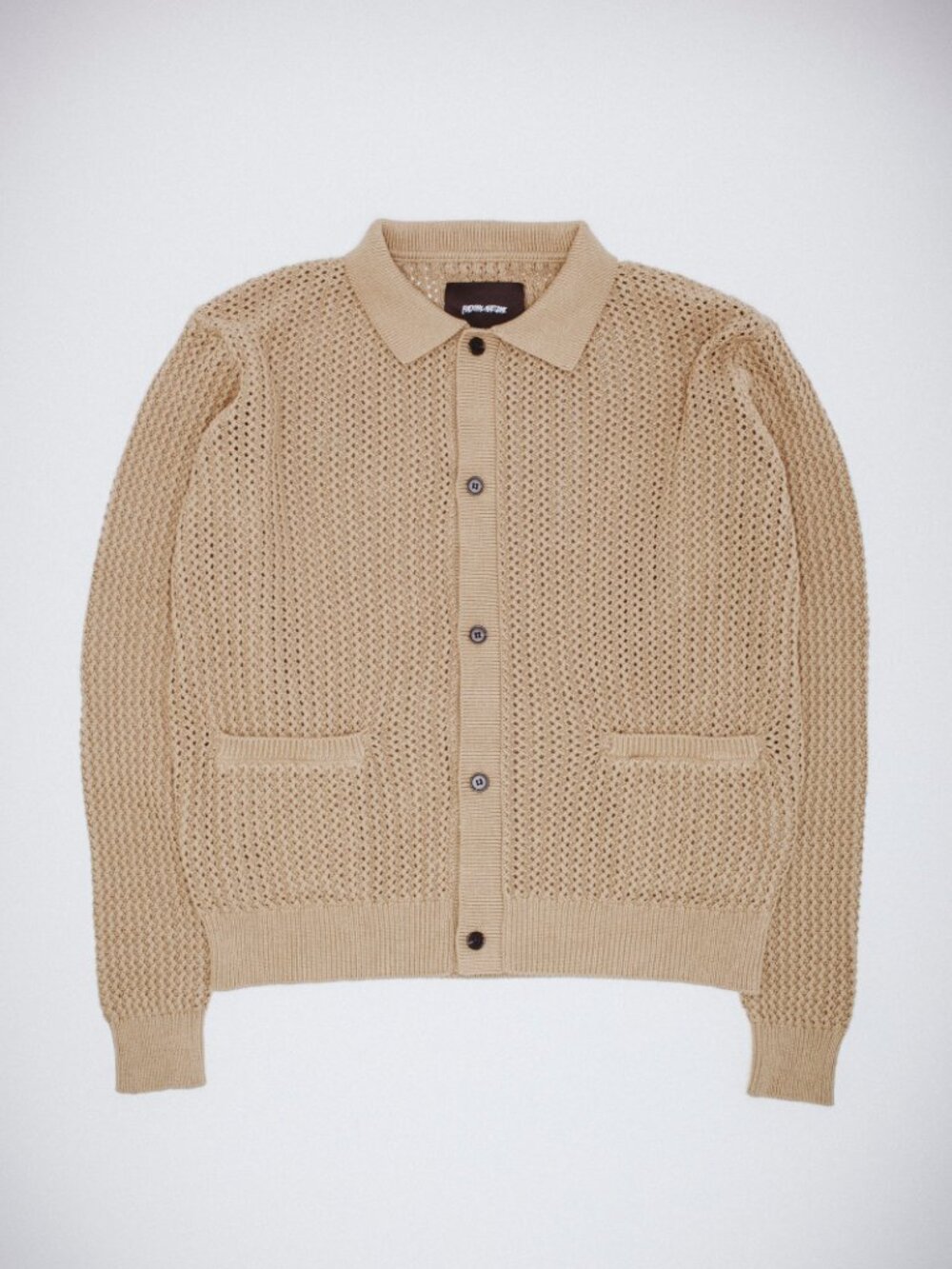 Fucking Awesome Encyclopedia Button Up Sweater NWT Large Beige Cardigan